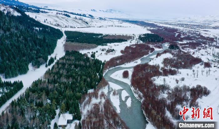 伊犁州新源县那拉提景区冬日雪景。　汤永 摄