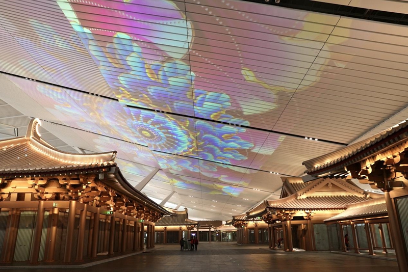 T5航站楼内的古建筑商业群。尹昊然 摄