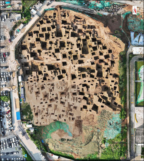 张家坡墓地遗迹平面分布图。陕西省考古研究院供图
