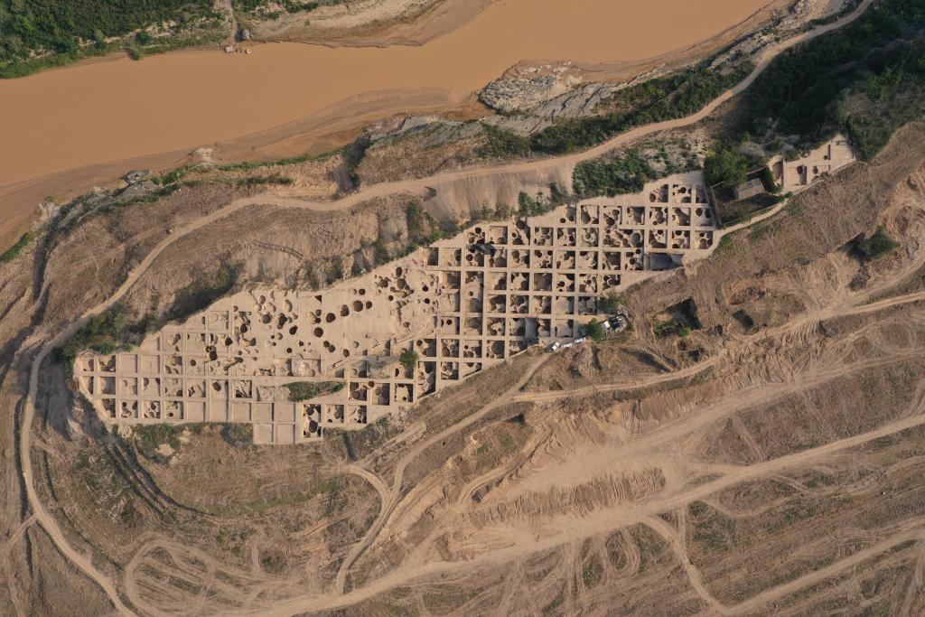 这是罗家河遗址航拍图。(咸阳市文物考古研究所供图)