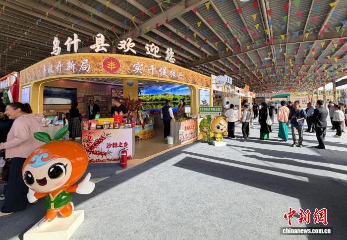 图为活动现场的各县市展馆。张家伟 摄